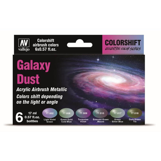 Vallejo Eccentric The Shifters Galaxy Dust (6 Colour Set) Acrylic Airbrush Paint - Ozzie Collectables