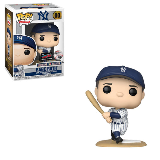 Babe Ruth (Pinstripes) - Sports Legends 2019 NYCC Funko Stickered Exclusive Pop! Vinyl #03 - Ozzie Collectables