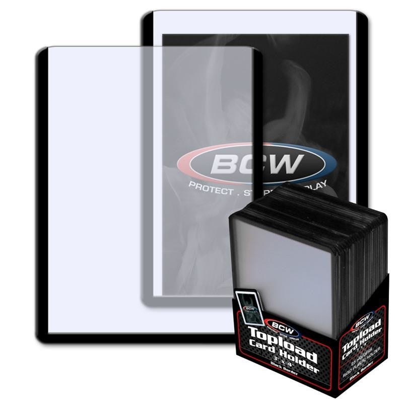 BCW Toploader Card Holder Border Black (3" x 4") (25 Holders Per Pack)