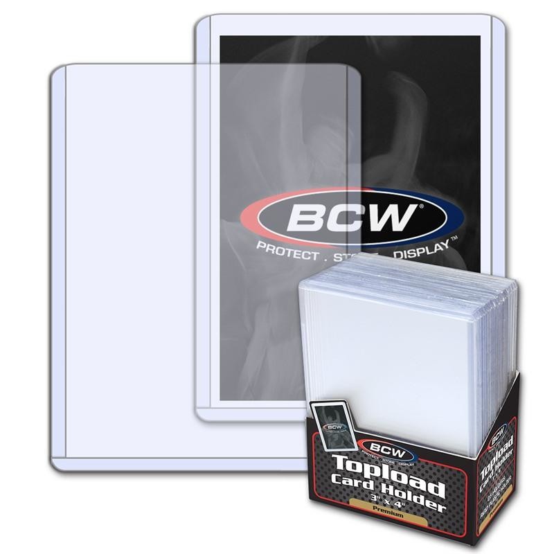 BCW Toploader Card Holder Premium (3" x 4") (25 Holders Per Pack)