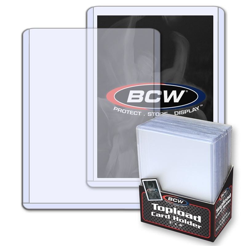 BCW Toploader Card Holder Standard (3" x 4") (25 Holders Per Pack)