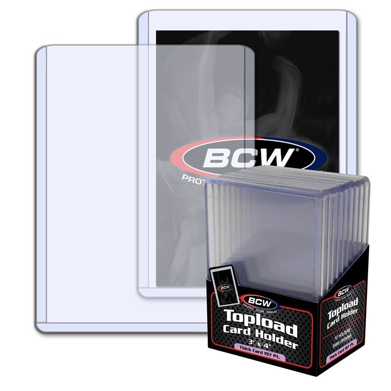 BCW Toploader Card Holder Thick 197 Pt (3" x 4") (10 Holders Per Pack)
