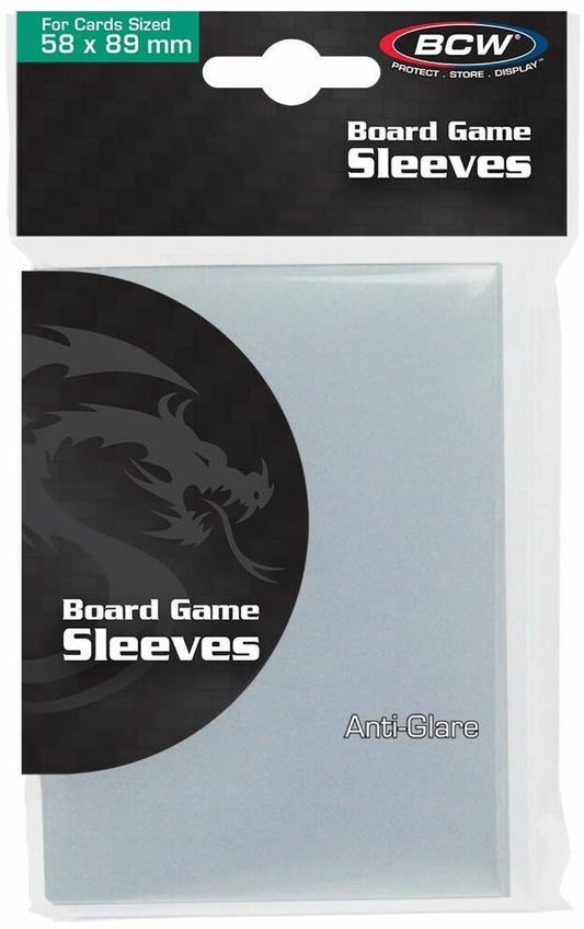 BCW Board Game Sleeves Matte Standard Chimera Clear (58mm x 89mm) (50 Sleeves Per Pack)