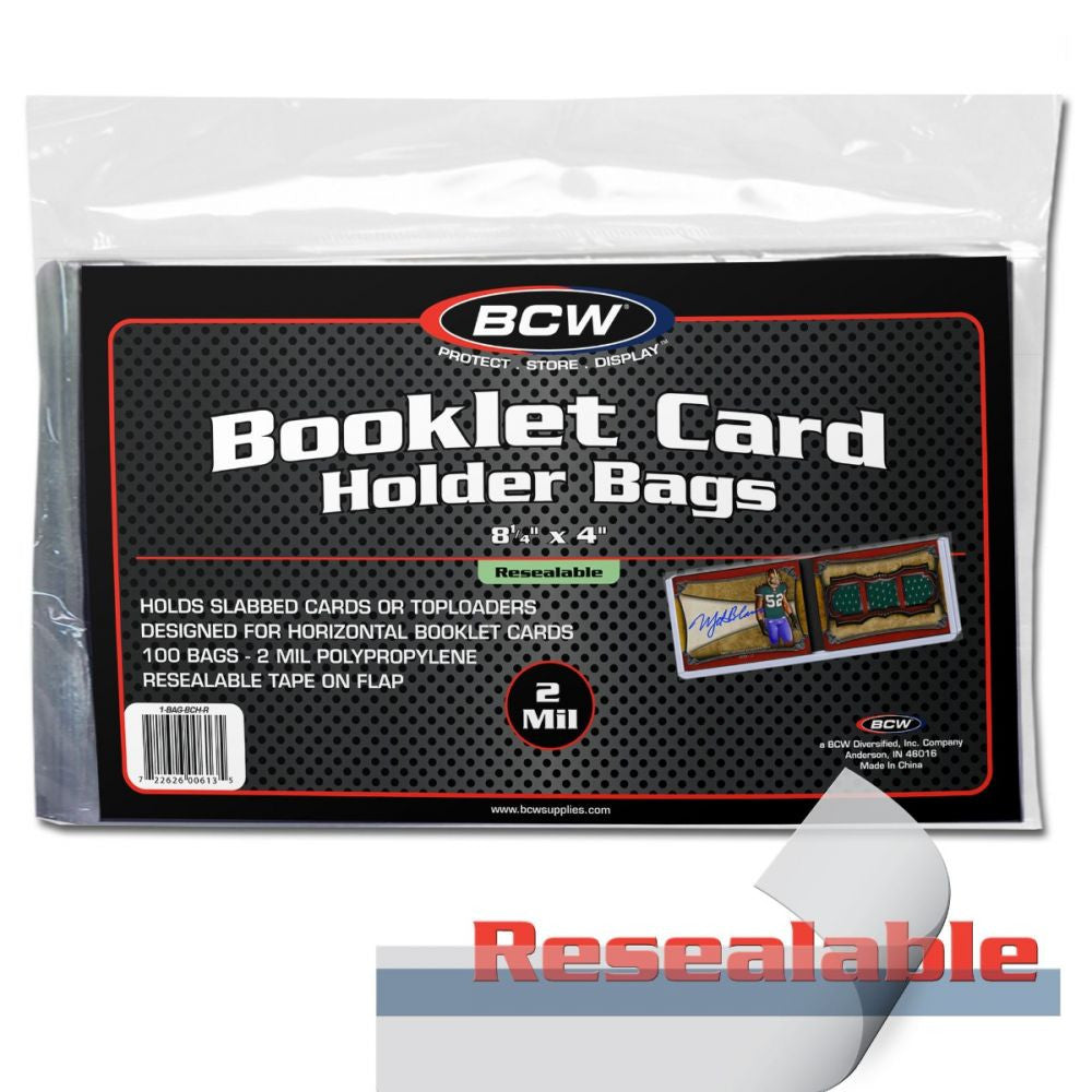 BCW Booklet Card Holder Resealable Bag