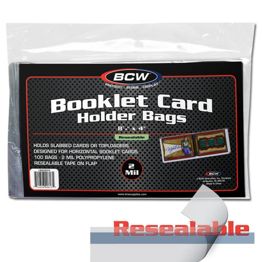 BCW Booklet Card Holder Resealable Bag