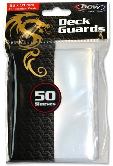 BCW Deck Protectors Standard Clear (66mm x 93mm) (50 Sleeves Per Pack)