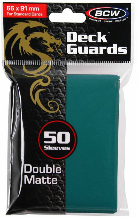 BCW Deck Protectors Standard Matte Teal (66mm x 91mm) (50 Sleeves Per Pack)