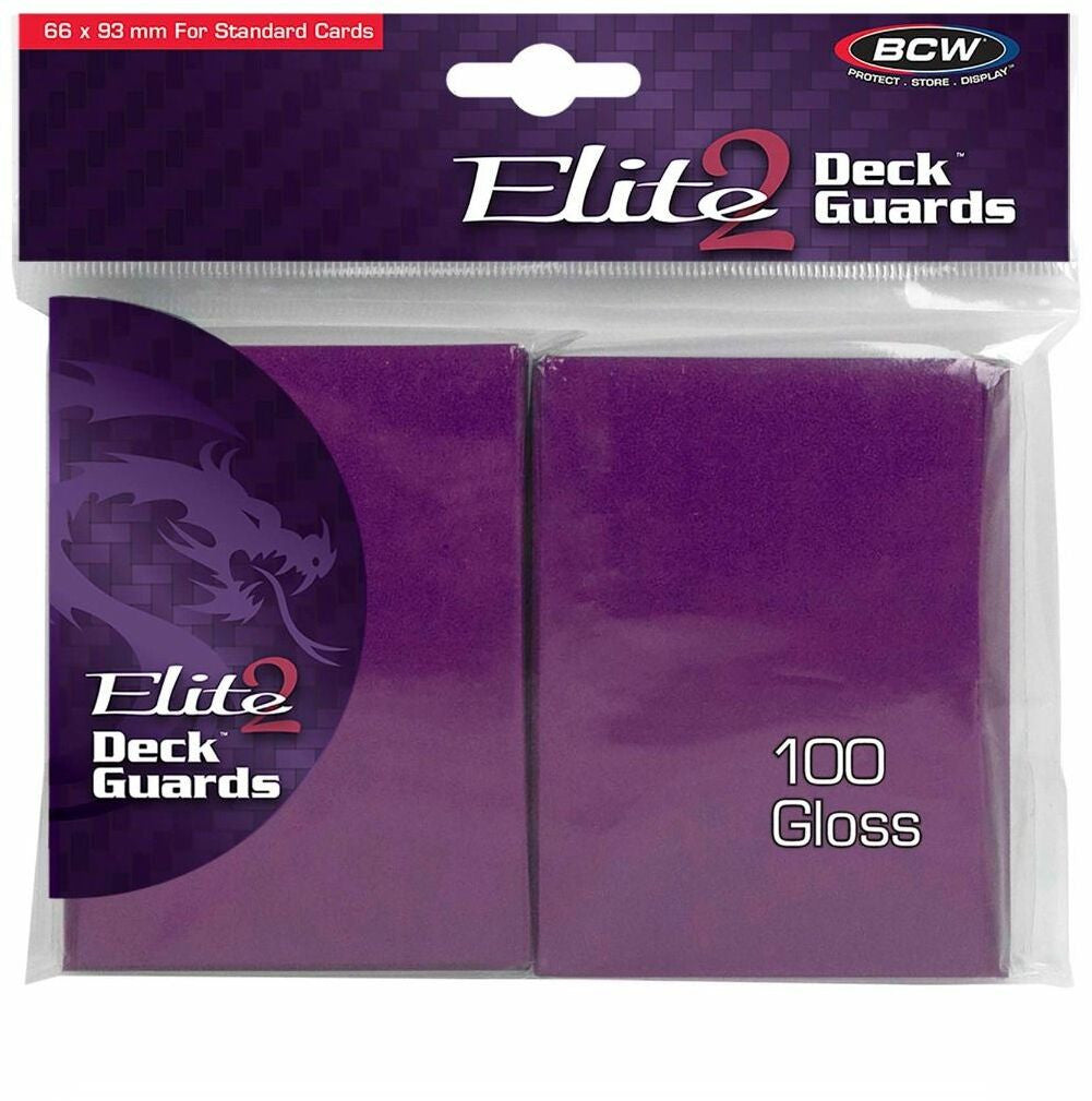 BCW Deck Protectors Standard Elite2 Glossy Mulberry (66mm x 93mm) (100 Sleeves Per Pack)