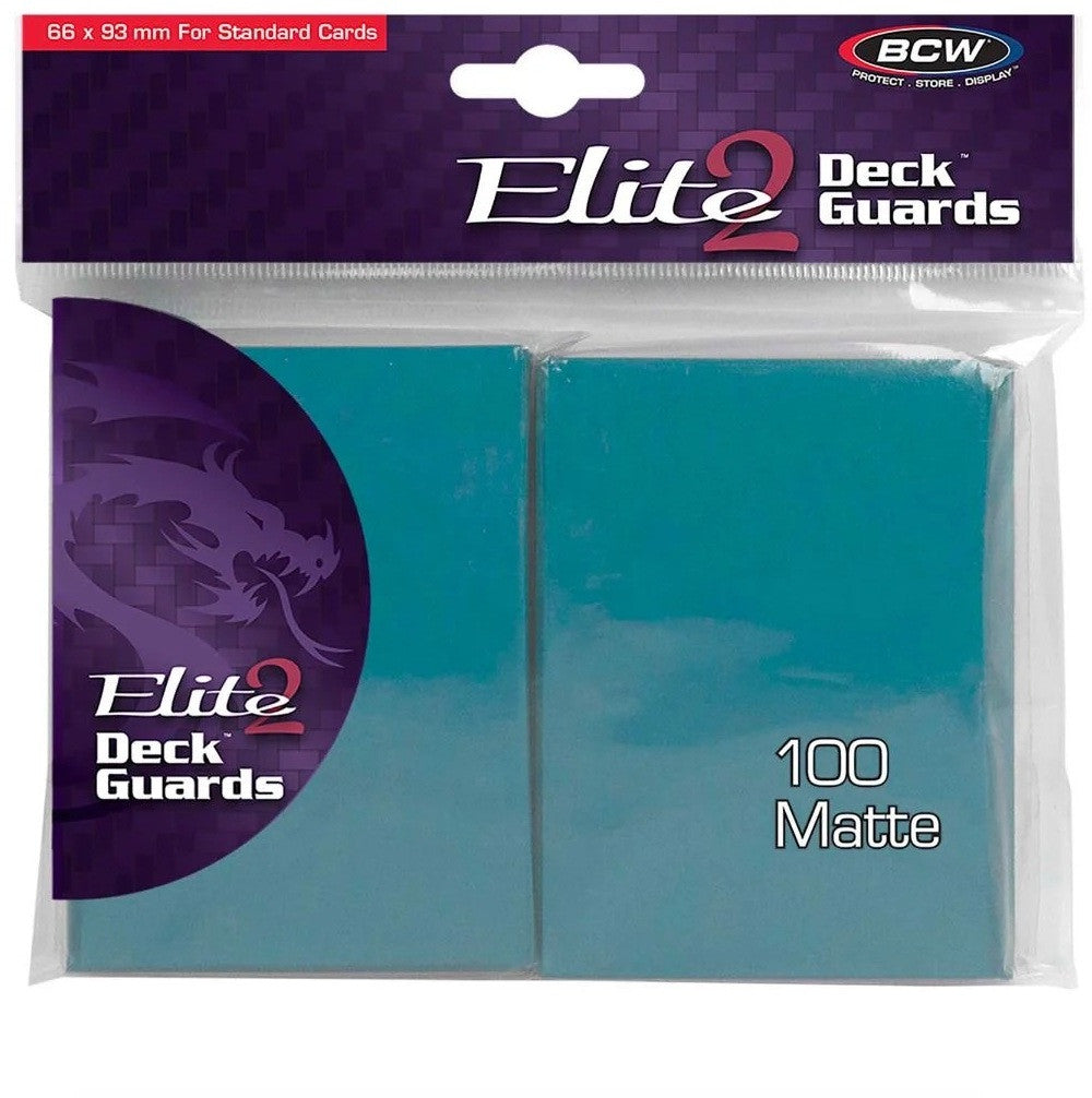 BCW Deck Protectors Standard Elite2 Matte Azure (66mm x 93mm) (100 Sleeves Per Pack)