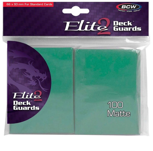 BCW Deck Protectors Standard Elite2 Matte Sea (66mm x 93mm) (100 Sleeves Per Pack)