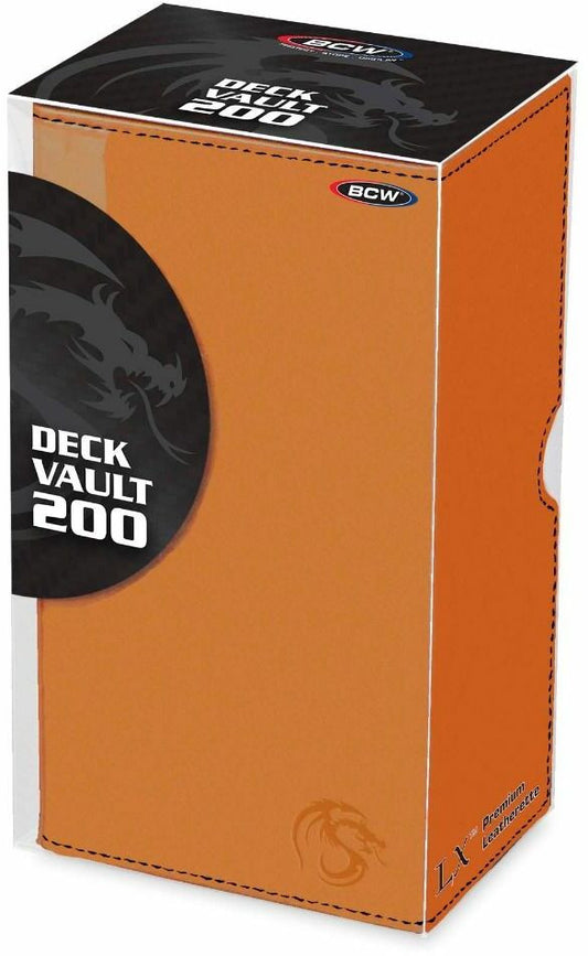 BCW Deck Vault Box 200 LX Orange (Holds 200 Cards)