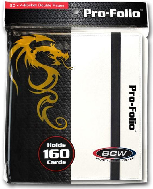 BCW Pro Folio Binder 4 Pocket White