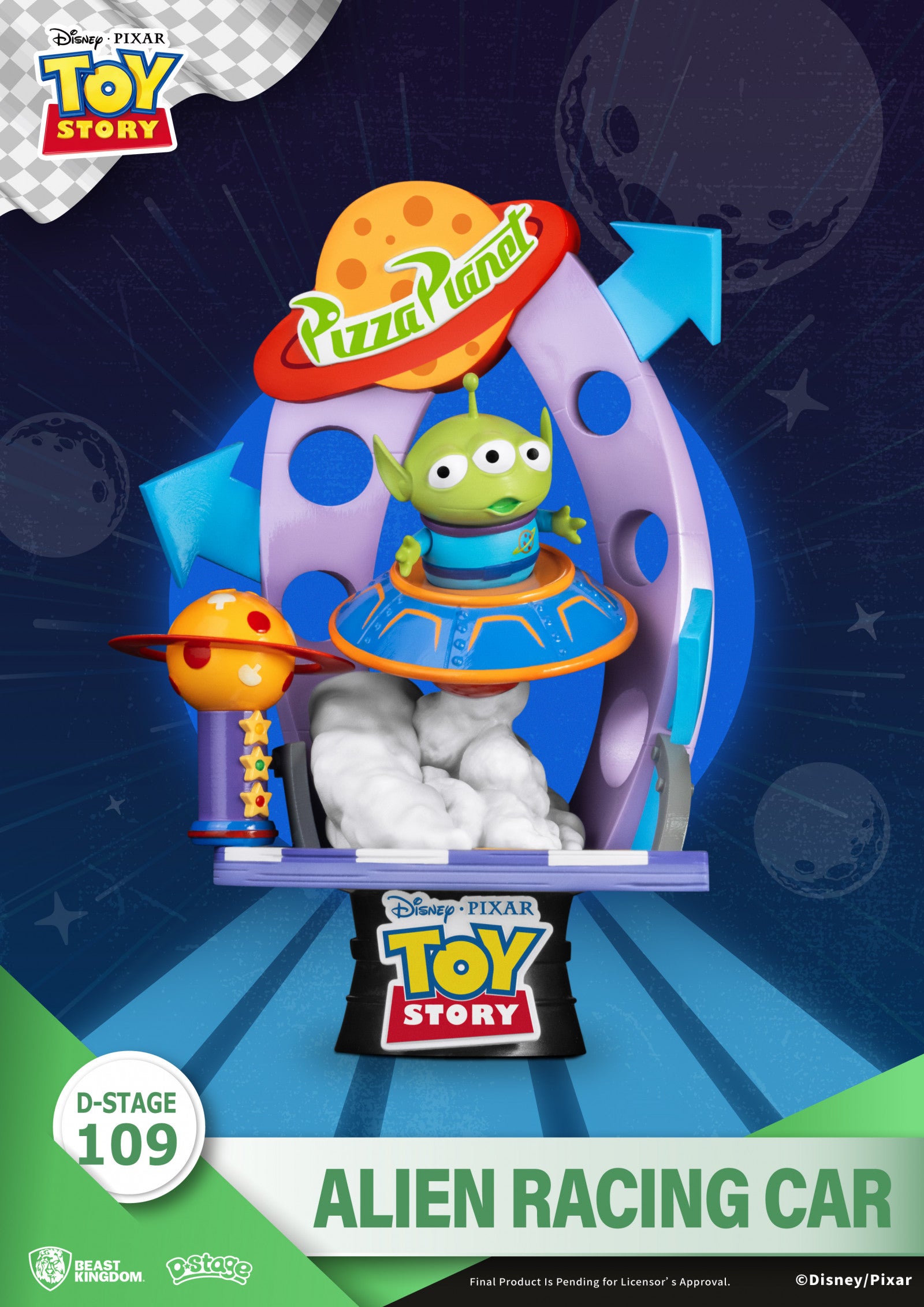 Beast Kingdom D Stage Toy Story Aliens Racing Car (Closed Box Packaging)
