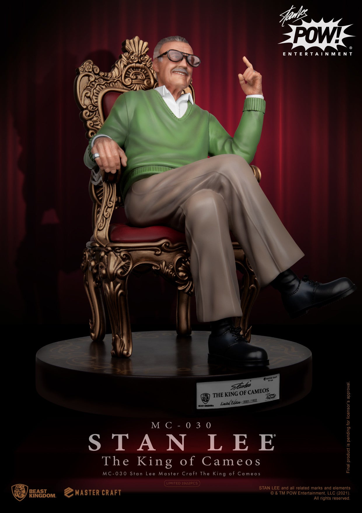 Beast Kingdom Master Craft Stan Lee the King of Cameos