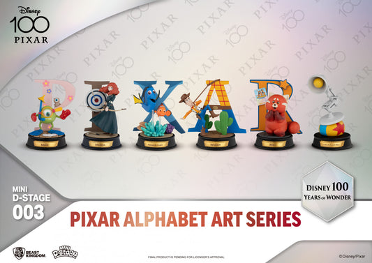 Beast Kingdom Mini D Stage Disney 100 Years of Wonder Pixar Alphabet Art Series Set (6 in the Assortment)