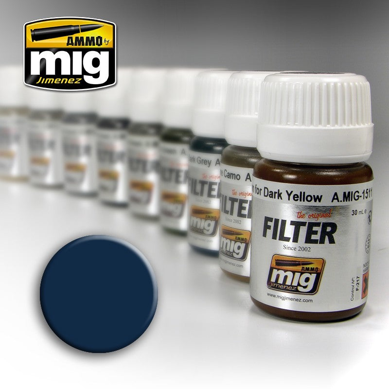 Ammo by MIG Filters Blue for Dark Grey 35ml
