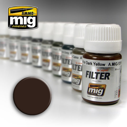 Ammo by MIG Filters Brown for Dark Yellow 35ml