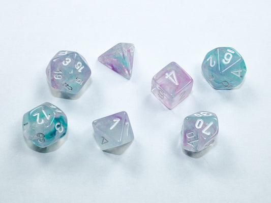 Chessex D7-Die Set Nebula Mini-Polyhedral Wisteria/white