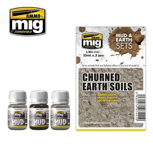 Ammo by MIG Weathering Churned Earth Soils Set