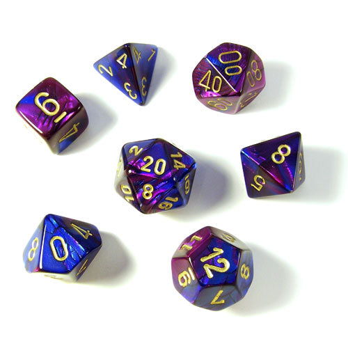 CHX 26428 Gemini Blue-purple w/gold 7-Die Set - Ozzie Collectables
