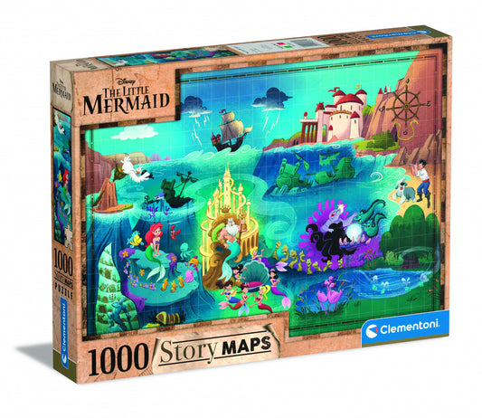 Clementoni Puzzle The Little Mermaid Story Maps 1000 pieces