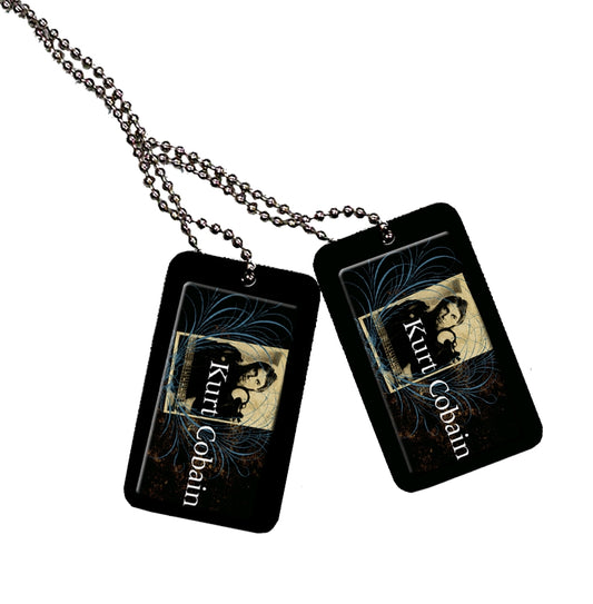 Kurt Cobain - Dogtags (Dark with Blue Swirls) - Ozzie Collectables