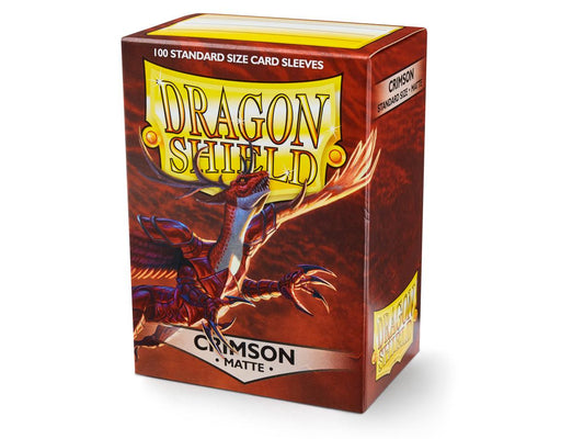 Sleeves - Dragon Shield - Box 100 - Crimson MATTE - Ozzie Collectables