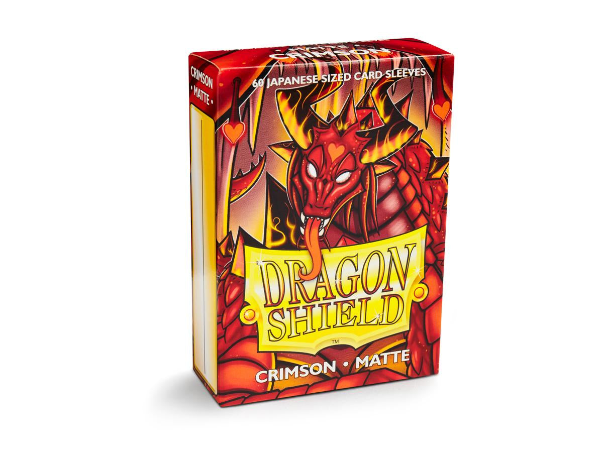 Sleeves - Dragon Shield Japanese- Box 60 - Crimson MATTE - Ozzie Collectables
