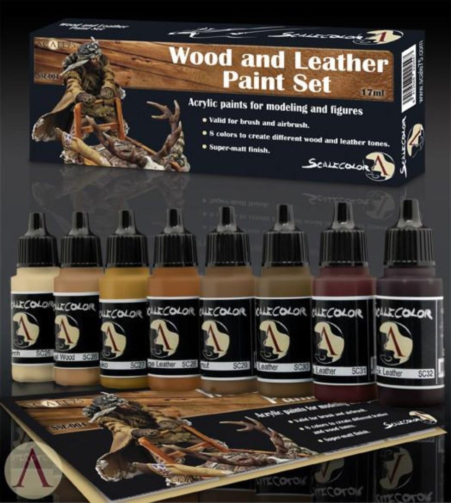 Scale 75 Scale Colour Wood and Leather Paint Set