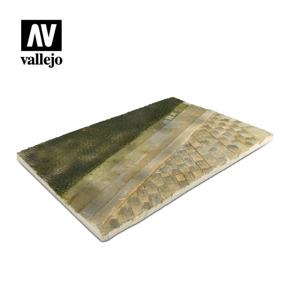 Vallejo SC101 Scenics 31x21 Paved Street Section Diorama Base - Ozzie Collectables