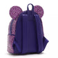 Loungefly Disneyland Paris 30th Anniversary Purple Sparkle Mini Backpack