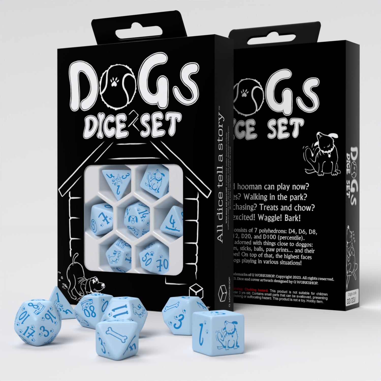 Q Workshop Dogs Dice Set - Max Dice Set 7