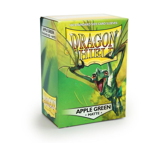 Sleeves - Dragon Shield - Box 100 - Apple Green MATTE - Ozzie Collectables