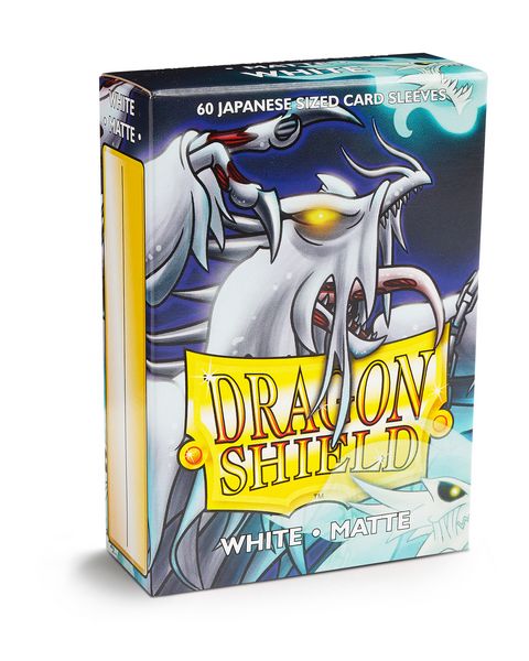 Sleeves - Dragon Shield Japanese- Box 60 - White MATTE - Ozzie Collectables