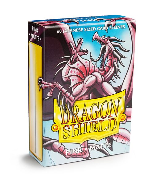 Sleeves - Dragon Shield Japanese- Box 60 - Pink MATTE - Ozzie Collectables