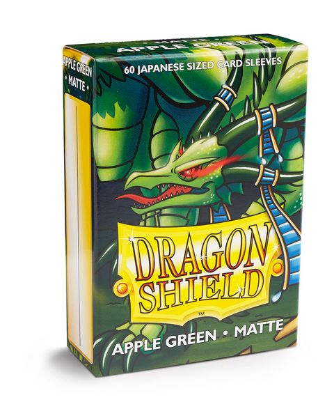 Sleeves - Dragon Shield Japanese- Box 60 - Apple Green MATTE - Ozzie Collectables