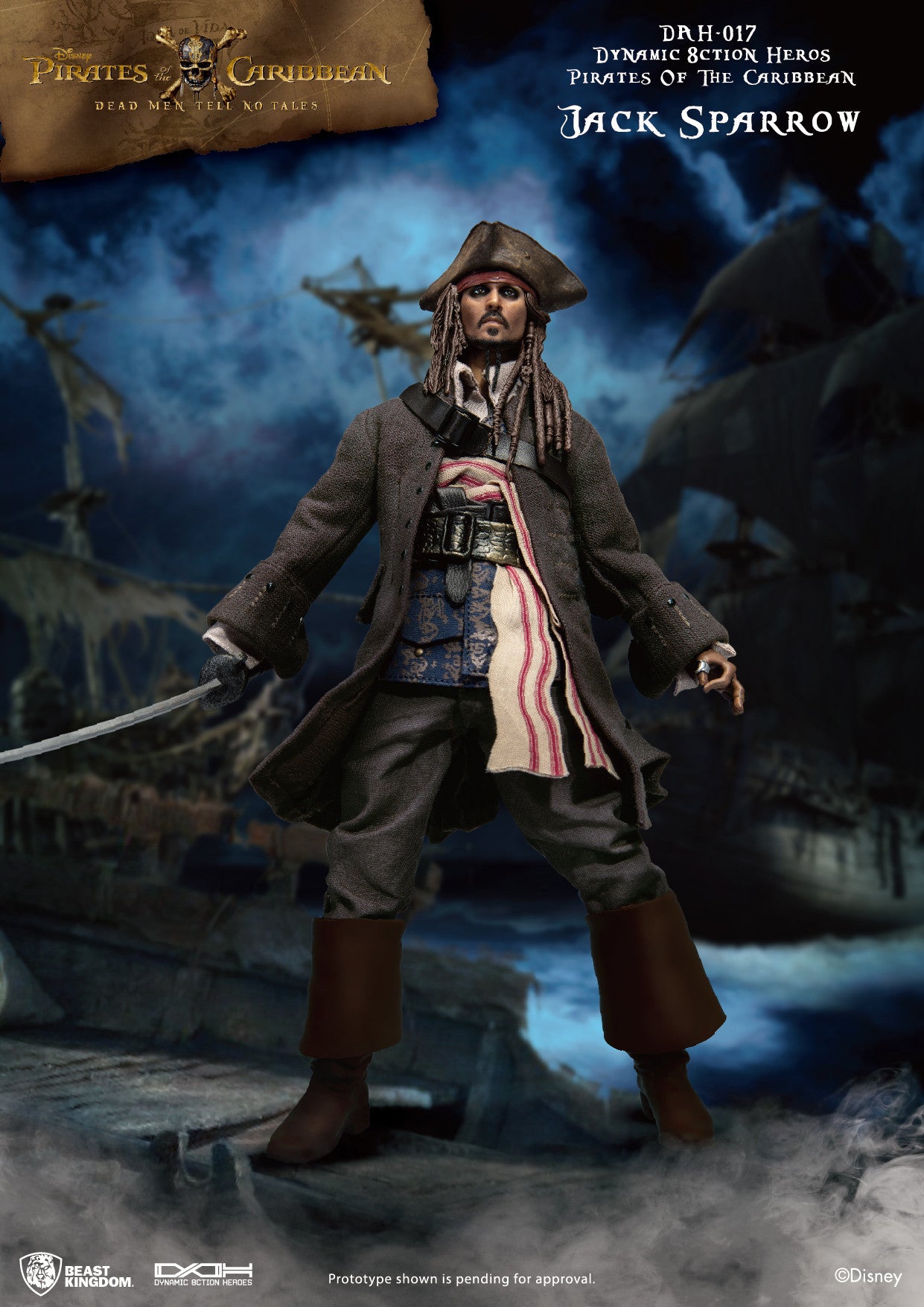 Beast Kingdom Dynamic Action Heroes Pirates of the Caribbean Captain Jack Sparrow