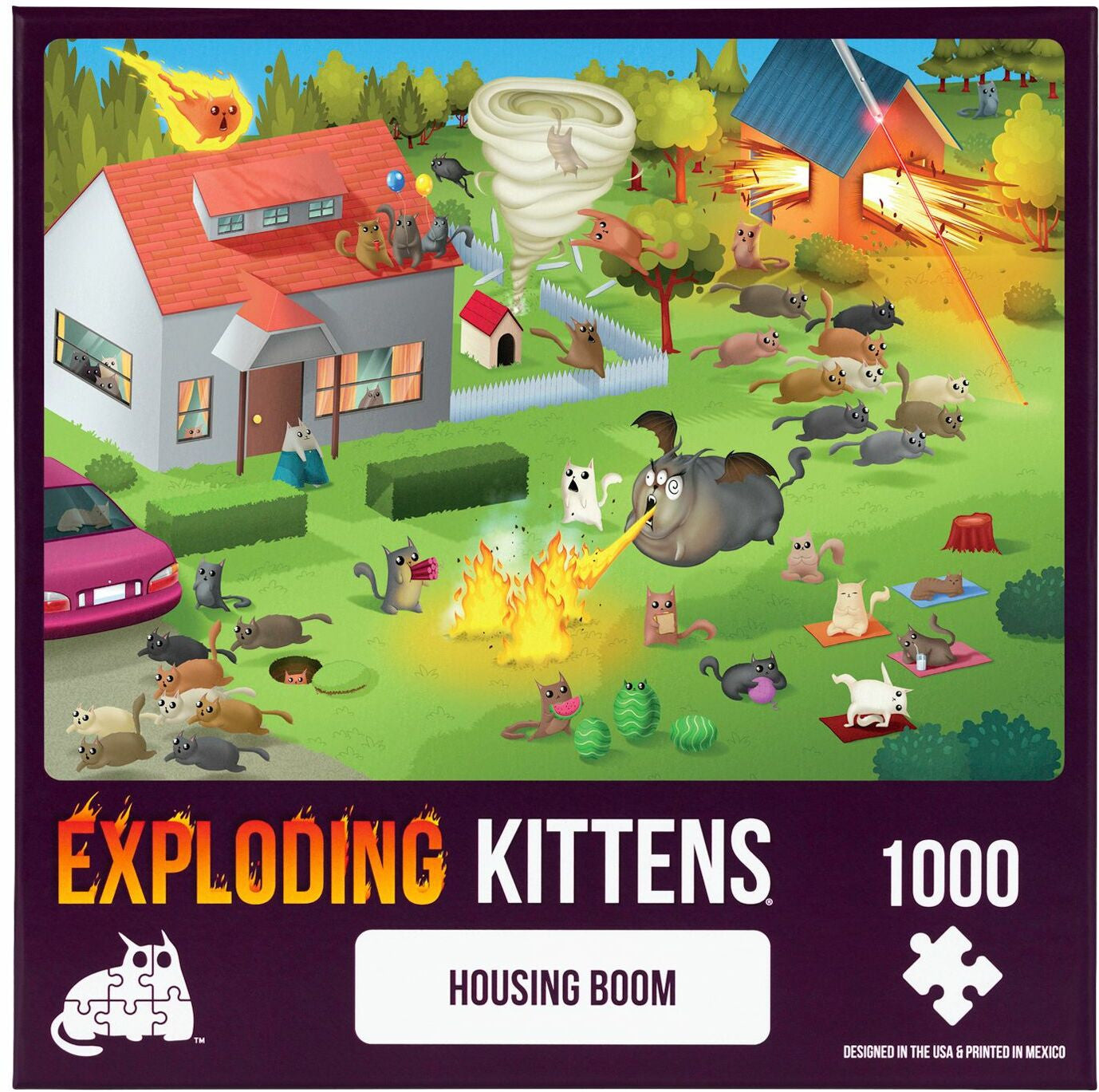 Exploding Kittens Puzzle Housing Boom 1,000 pieces