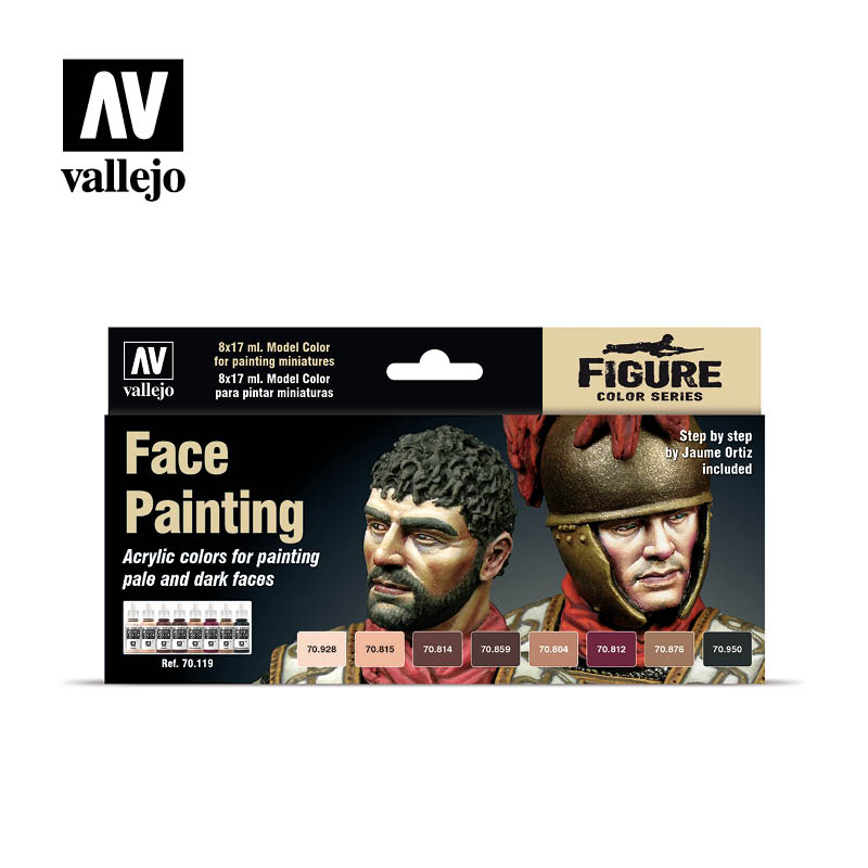 Vallejo Model Colour Faces Painting Set (8) by Jaume Ortiz - Ozzie Collectables