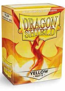 Sleeves - Dragon Shield - Box 100 - Yellow MATTE - Ozzie Collectables