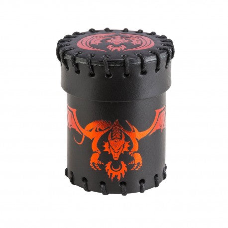 Q Workshop Dragon Black & Red Flying Leather Dice Cup - Ozzie Collectables
