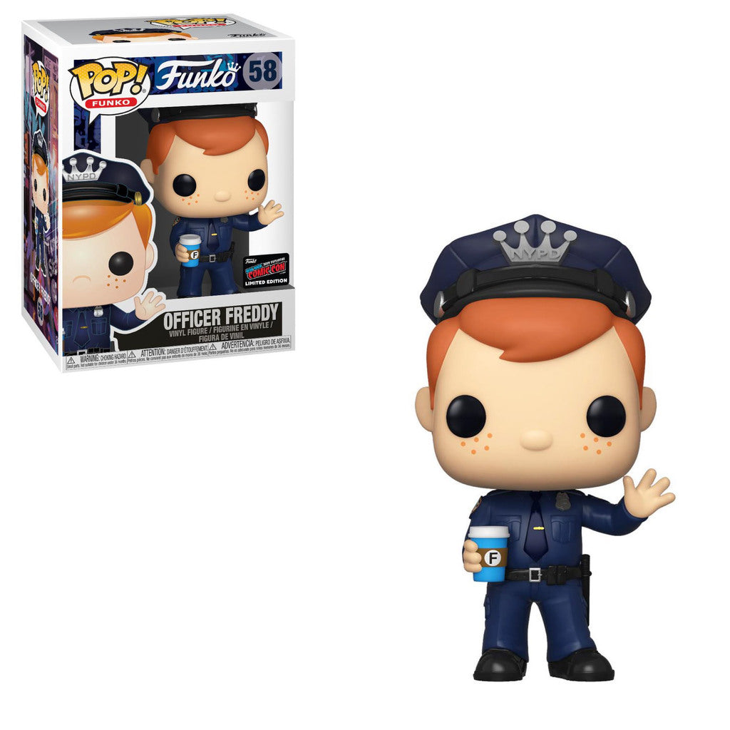 Freddy Funko - Officer Freddy 2019 NYCC Funko Stickered Exclusive Pop! Vinyl - Ozzie Collectables