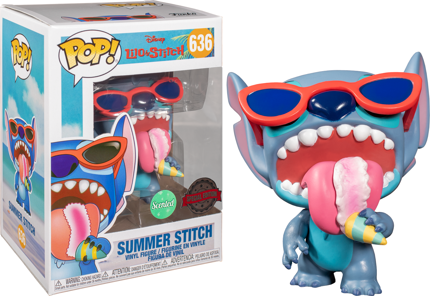 Lilo & Stitch - Stitch Summer Scented US Exclusive Pop! Vinyl - Ozzie Collectables