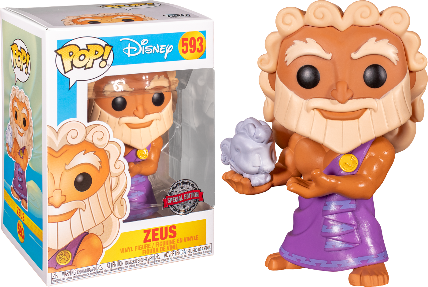 Hercules - Zeus holding Cloud Pegasus US Exclusive Pop! Vinyl - Ozzie Collectables