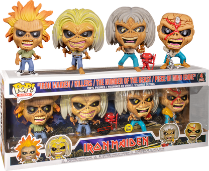 Iron Maiden - Eddie Glow US Exclusive Pop! Vinyl 4-pack - Ozzie Collectables