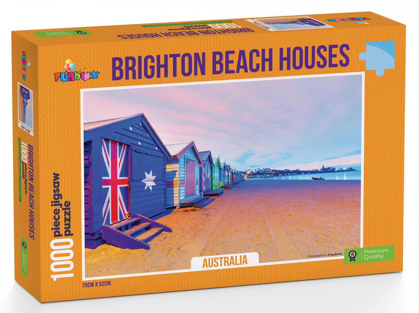 Funbox Puzzle Brighton Beach Boxes Australia Puzzle 1,000 pieces
