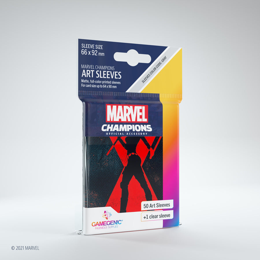 Gamegenic Marvel Champions Art Sleeves Black Widow