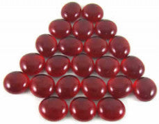 Gaming Stones Crystal Red Glass Stone (Qty 40) in 5 1/2" Tube