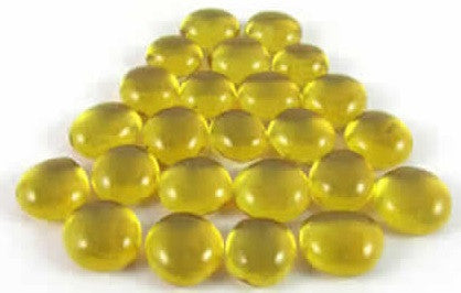 Gaming Stones Crystal Yellow Glass Stone (Qty 40) in 5 1/2" Tube