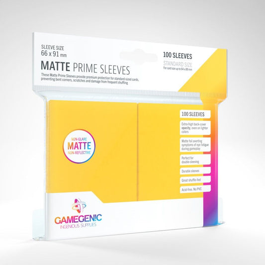 Gamegenic Matte Prime 100ct Yellow Sleeves